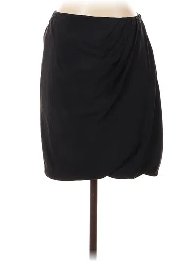 Pre-owned Josie Natori Silk Skirt In Black