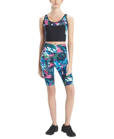 Josie Natori Solstice Bike Shorts In Blue Multi
