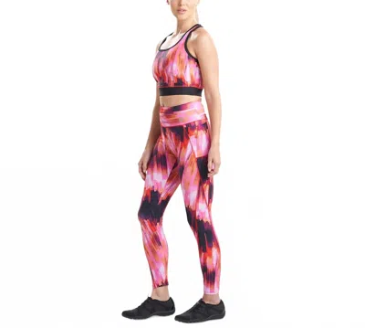 Josie Natori Solstice Printed 7/8 Leggings In Arora Pink