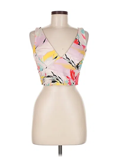 Pre-owned Josie Natori Tank Top Pink Halter Neckline Tops