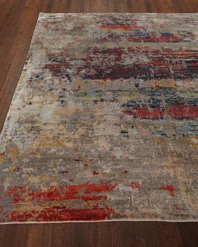 Josie Natori Titus Hand Knotted Rug, 4' X 6' In Tan/multi