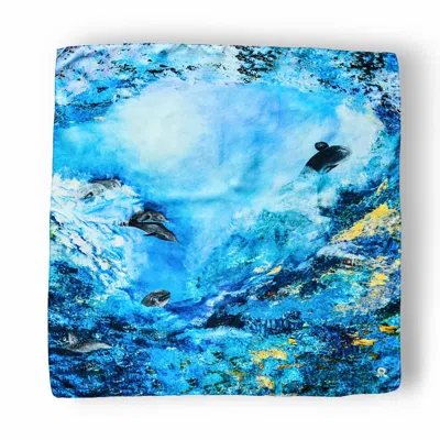 Josie's Editions Women's Blue / Gold Dolphins Signature Square In Multi