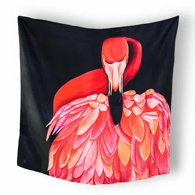 Josie's Editions Women's Pink / Red Flamingo – Classic Square In Multi