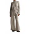 Joslin Elizabeth Wool Quilt Knit Pant In Grey In Gray