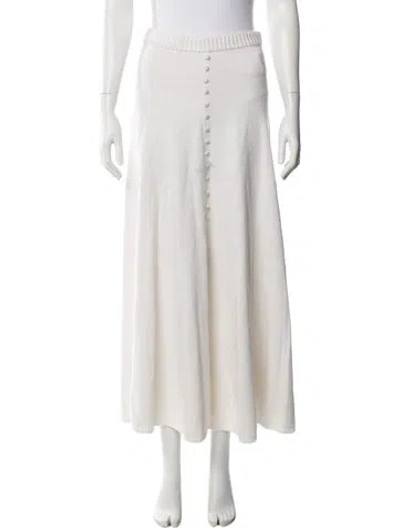 Pre-owned Joslin Long Skirt In White