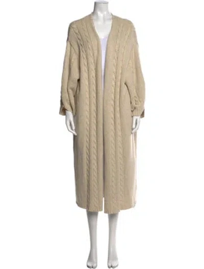 Pre-owned Joslin Nylon Open Front Sweater In Neutral