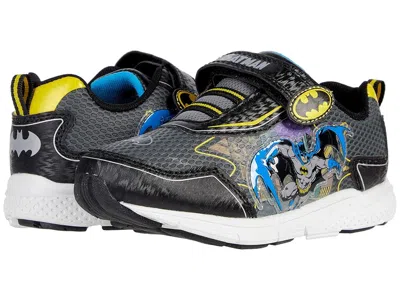 Josmo Batman Lighted Sneaker (toddler/little Kid) Boy's Shoes Black/yellow : 9 Toddler M, Synthetic In Multi