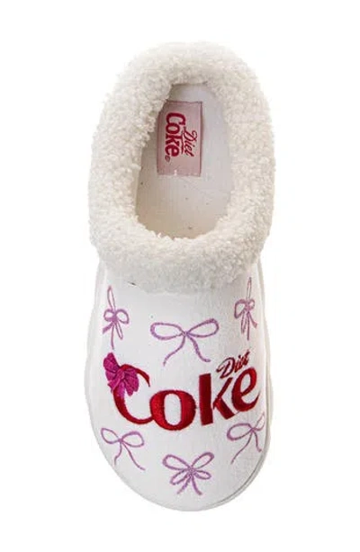 Josmo Coca-cola Cozy Plush Slipper In White