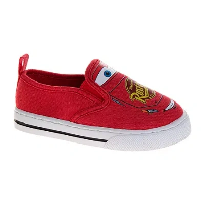 Josmo Babies' Favorite Character Boys Cars Round Closed Toe Slip-on Shoe In Red