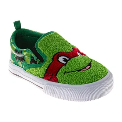 Josmo Babies' Favorite Character Boys Teenage Mutant Ninja Turtles Round Closed Toe Slip-on Shoe In Green