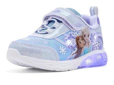 Josmo Frozen Lighted Sneakers (toddler/little Kid) Girls Shoes Lilac : 12 Little Kid M, Leather In Blue