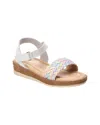 Josmo Girl's Leather Sandal In Multi