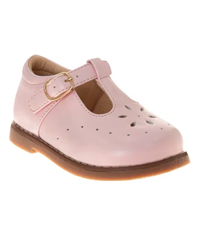 Josmo Kids' Infant Slip-resistant Flat T-strap Shoes In Pink