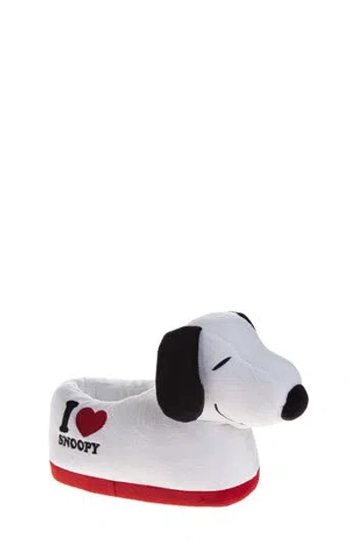 Josmo Kids' 3d Plush Snoopy Slipper In White