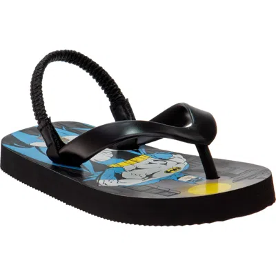 Josmo Kids' Batman Slingback Flip Flop In Black
