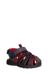 Josmo Kids' Beverly Hills Polo Club Fisherman Sandal In Navy/red
