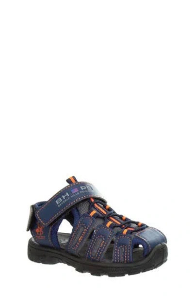Josmo Kids' Beverly Hills Polo Club Sandal In Navy Orange