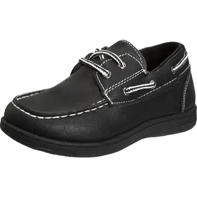 Josmo Kids' Casual Boat Shoe Loafer In Black