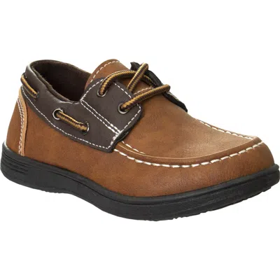 Josmo Kids' Casual Boat Shoe Loafer In Brown