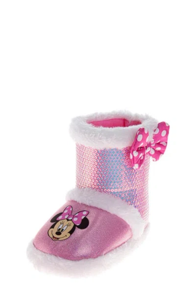 Josmo Kids' Disney Minnie Mouse Slipper Boot In Pink