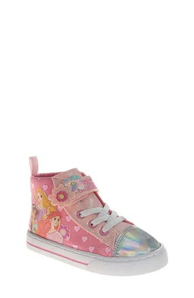 Josmo Kids' Disney Princess High Top Sneaker In Pink