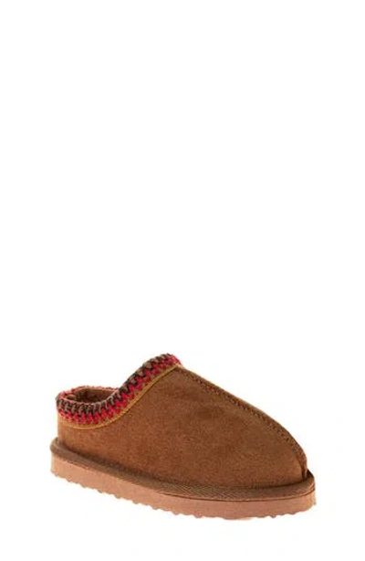 Josmo Kids' Faux Fur Lined Clog Slipper In Wheat