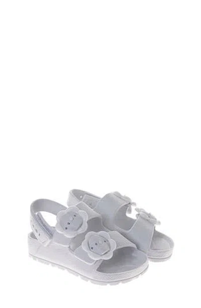 Josmo Kids' Flower Buckle Sandal In White