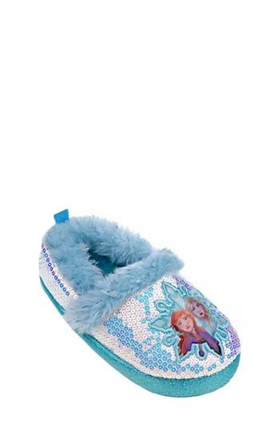 Josmo Kids' Frozen Ii Faux Shearling Graphic Slipper In Blue
