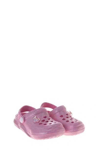 Josmo Kids' Heart Pattern Clog In Pink