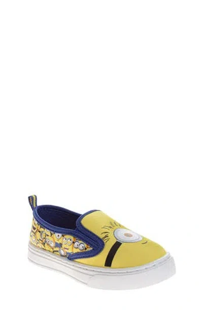 Josmo Minions Canvas Slip On Sneakers (toddler/little Kid) Boys Shoes Yellow : 10 Toddler M, Textile