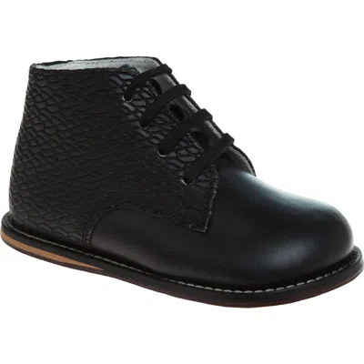 Josmo Kids' Lace-up Boot In Black Woven