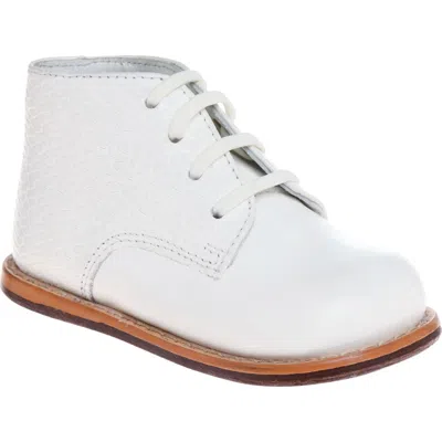 Josmo Kids' Lace-up Boot In White Woven