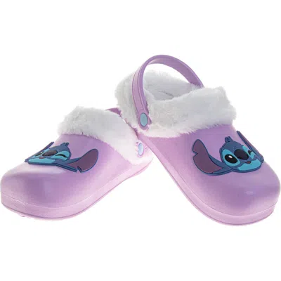 Josmo Kids' Lilo & Stitch Faux Fur Trimmed Clog In Lilac