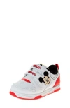 Josmo Kids' Mickey Mouse Sneaker In White/red