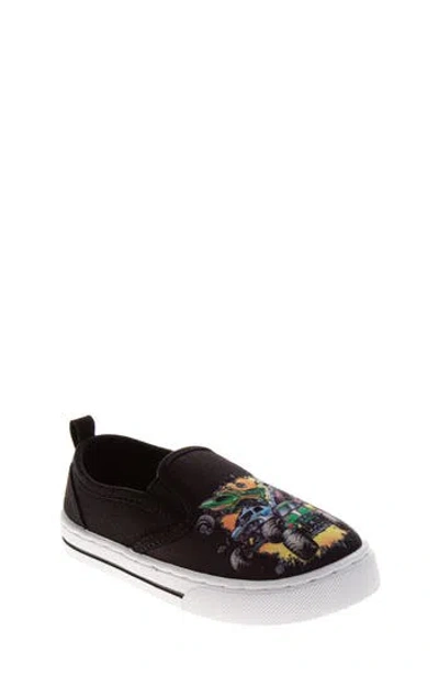 Josmo Kids' Monster Jam Monster Truck Slip-on Sneaker In Black