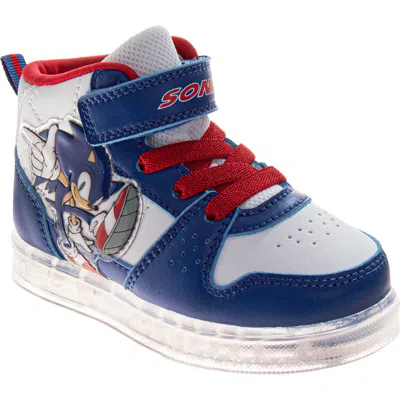 Josmo Kids' Sonic The Hedgehog High Top Sneaker In Blue