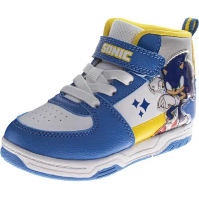 Josmo Kids' Sonic The Hedgehog High Top Sneaker In Blue