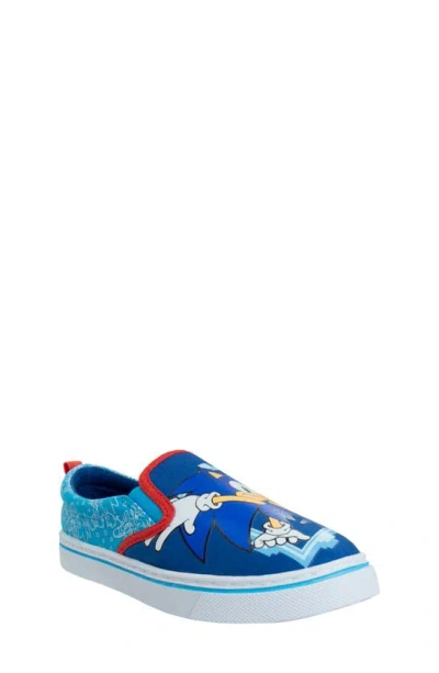 Josmo Kids' Sonic The Hedgehog Slip-on Sneaker In Blue