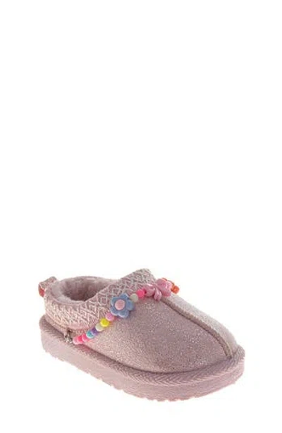 Josmo Kids' Sparkly Scuff Slipper In Pink