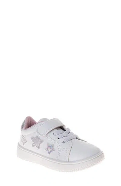 Josmo Kids' Star Low Top Sneaker In White Pink