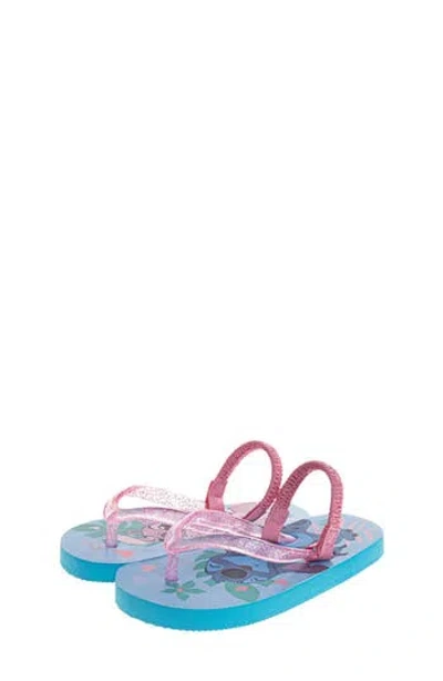 Josmo Kids' Stitch Slingback Flip Flop Sandal In Blue