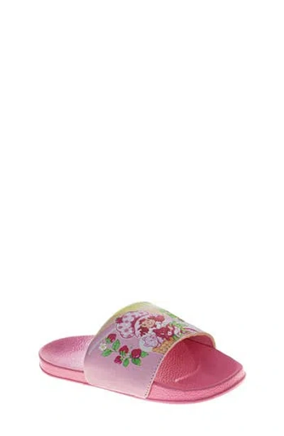 Josmo Kids' Strawberry Shortcake Slide Sandal In Pink