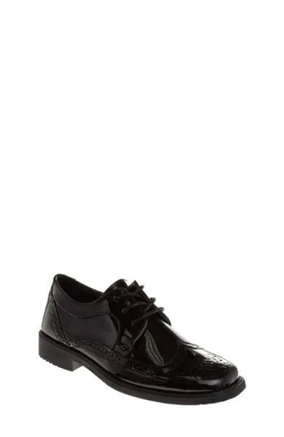 Josmo Kids' Wingtip Derby In Black Patent