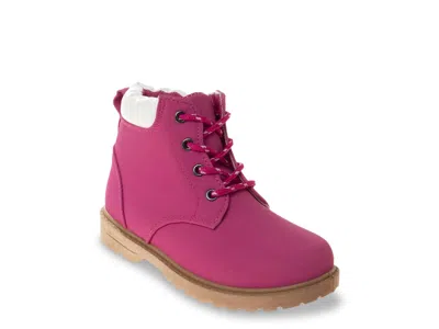 Josmo Laceup Boot Kids In Fuchsia