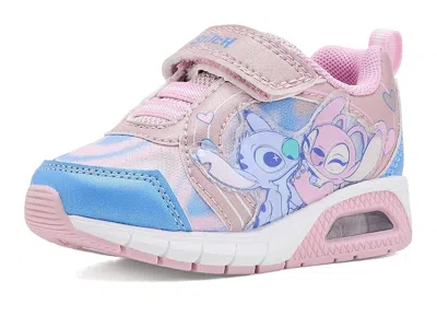 Josmo Lilo Stitch Lighted Sneakers (toddler/little Kid) Girls Shoes Denim : 5 Toddler M, Synthetic In Multi