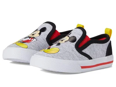Josmo Mickey Canvas Slip-on (toddler/little Kid) Boy's Shoes Grey/red : 10 Toddler M, Synthetic
