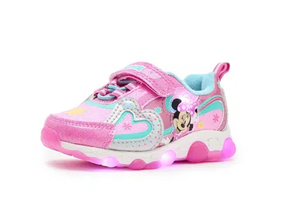 Josmo Minnie Mouse Lighted Sneakers (toddler/little Kid) Girls Shoes Pink 1 : 10 Toddler M, Faux Leather