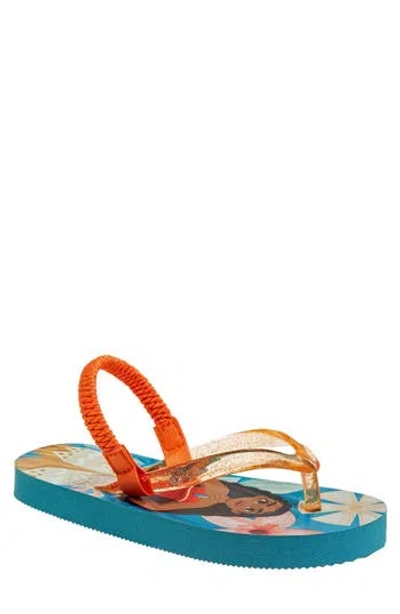 Josmo Moana Slingback Flip-flop Sandal In Blue/orange