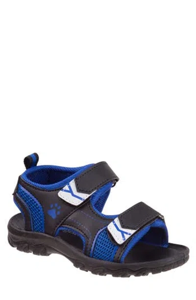 Josmo Kids'  Rugged Bear Hook-and-loop Sandal In Black/blue