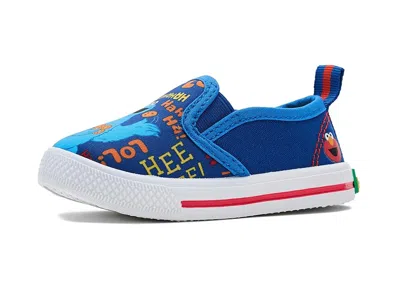 Josmo Sesame Street Canvas Slip On Sneakers (toddler/little Kid) Boys Shoes Blue : 5 Toddler M, Textile
